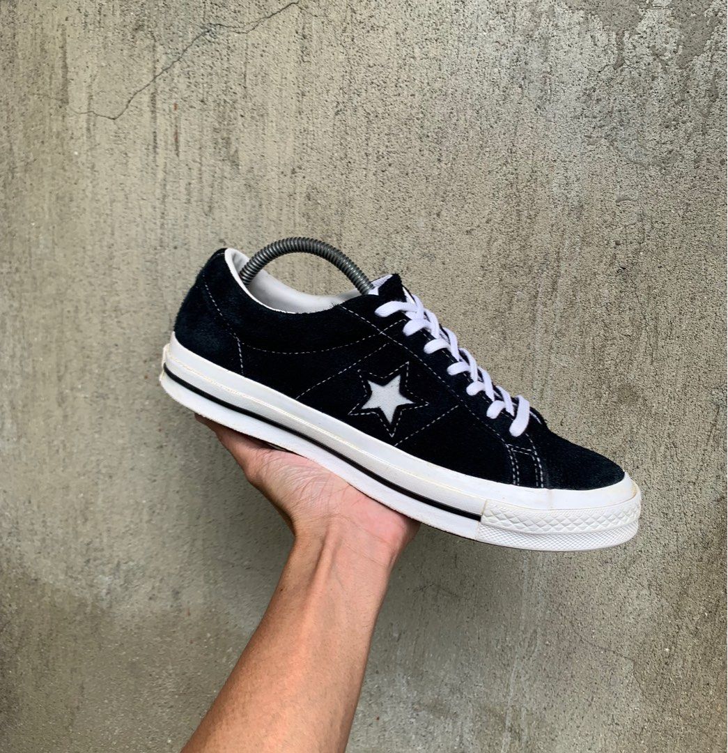 Converse one top star black suede
