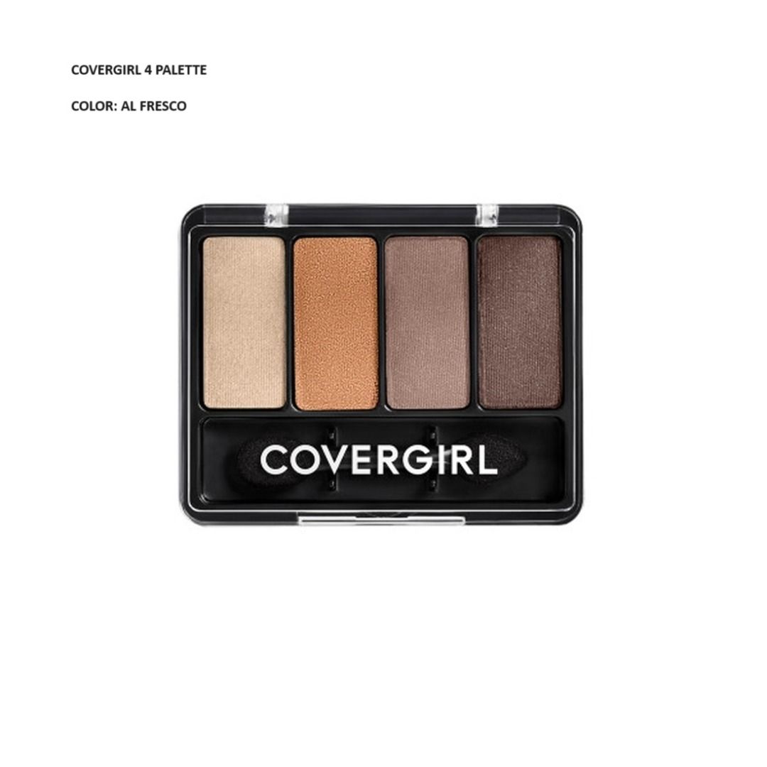 CoverGirl Eyeshadow 4 Palette (Category: Makeup) located in Pasig City. Submitted by linustindahan (Listing ID 1283178761, Image 1). Description: BLENDS EASILY - The silky-sheer formula is easy to blend and buildable for perfect natural eyeshadow looks | SILKY SHEER FORMULA - Goes on smooth and stays put, so you can wear it alone or layer it with your favorite eyeshadow | DOUBLE ENDED APPLICATOR - The dual foam applicators have spongy tips for ea
