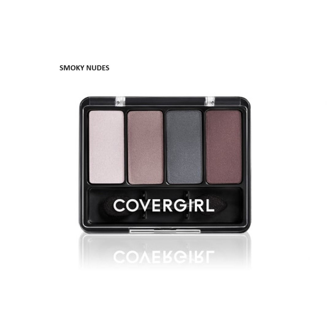 CoverGirl Eyeshadow 4 Palette (Category: Makeup) located in Pasig City. Submitted by linustindahan (Listing ID 1283180261, Image 1). Description: BLENDS EASILY - The silky-sheer formula is easy to blend and buildable for perfect natural eyeshadow looks | SILKY SHEER FORMULA - Goes on smooth and stays put, so you can wear it alone or layer it with your favorite eyeshadow | DOUBLE ENDED APPLICATOR - The dual foam applicators have spongy tips for ea