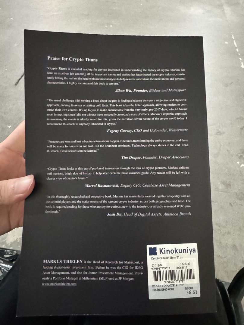 Crypto Titans: How Trillions Were Made and Billions Lost in the  Cryptocurrency Markets, Hobbies & Toys, Books & Magazines, Fiction &  Non-Fiction on Carousell