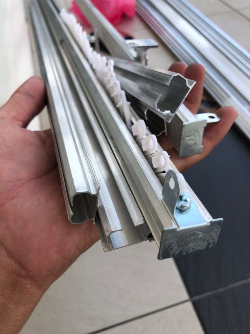 Curtain Railing Langsir, Furniture & Home Living, Home Decor, Curtains