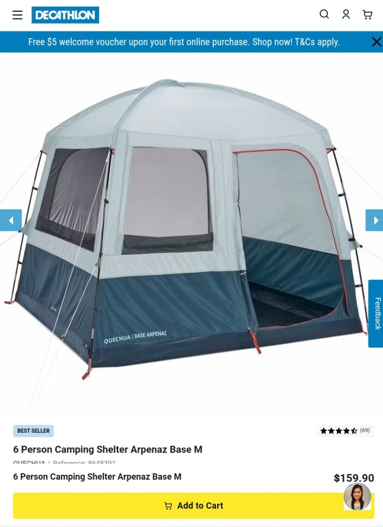 Gazebo arpenaz top base quechua