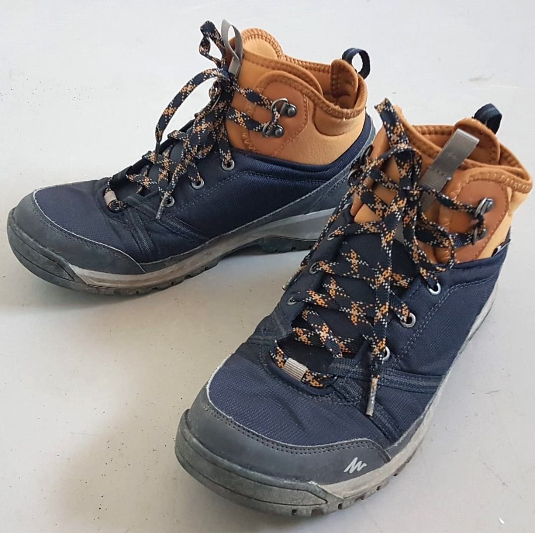 Decathlon Hiking Boots Waterproof Outdoor Designer Shoes US 9 UK 8 EU 42 Tactical Footwear Designer Ankle High Shoes Rugged Explorer
