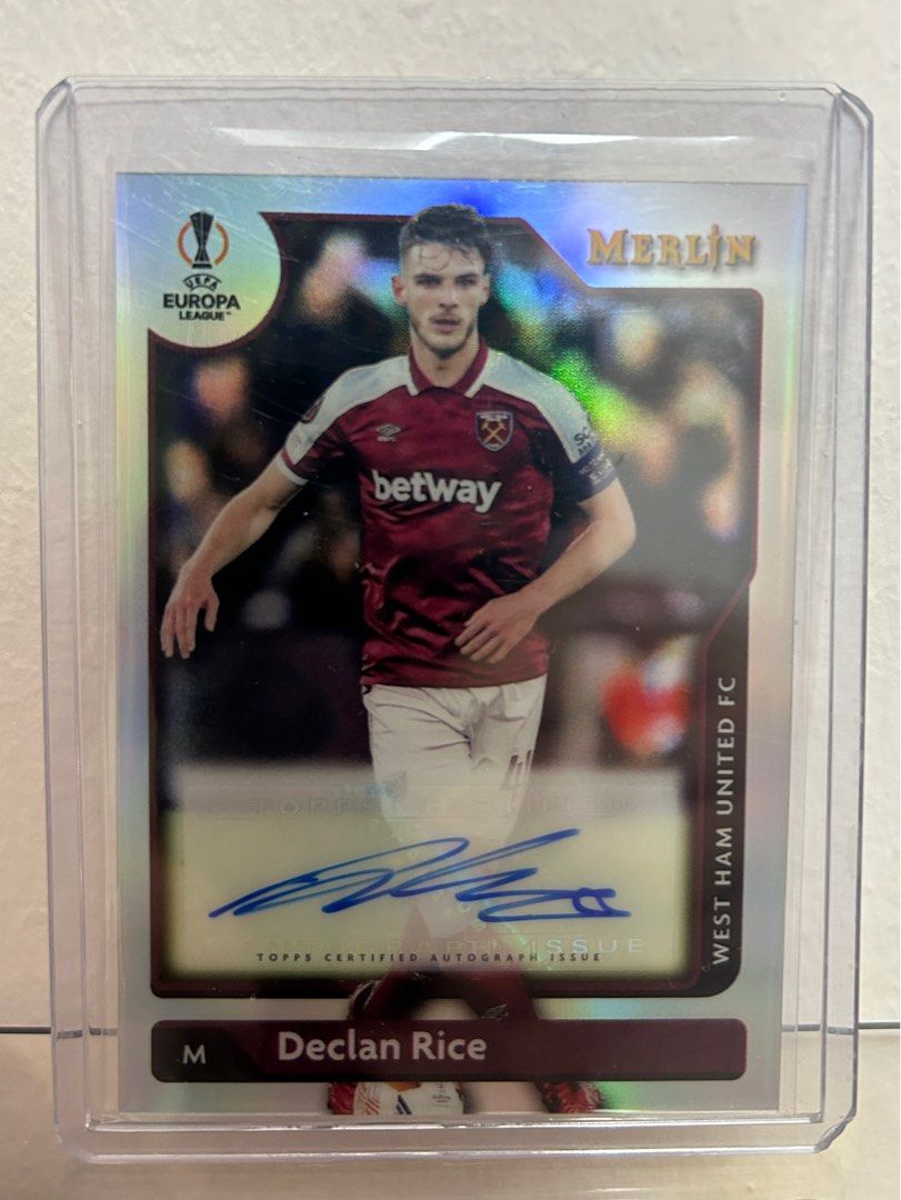 Declan Rice auto Topps Merlin Silver Arsenal Westham England Saka 