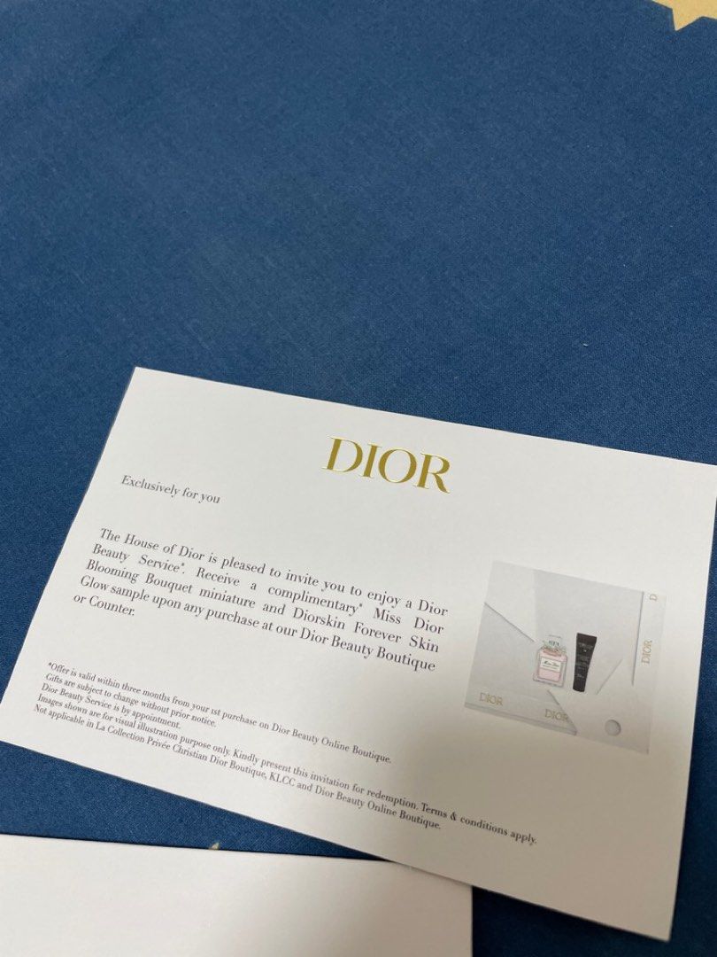 Dior voucher