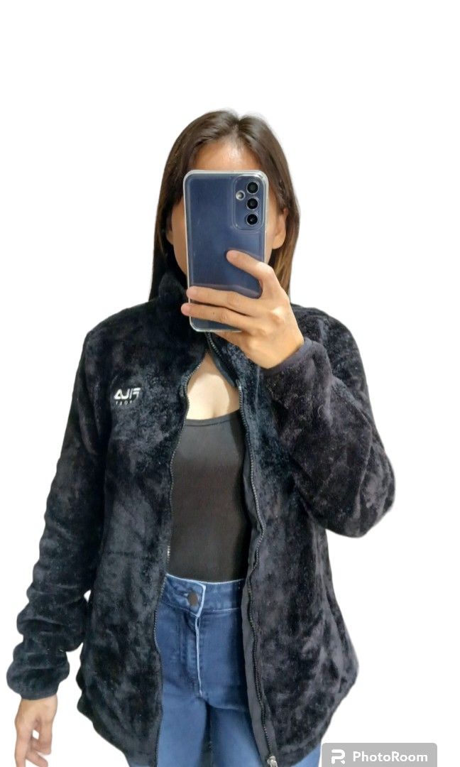 Fila teddy fleece jacket Women s Fashion Coats Jackets and Outerwear on Carousell