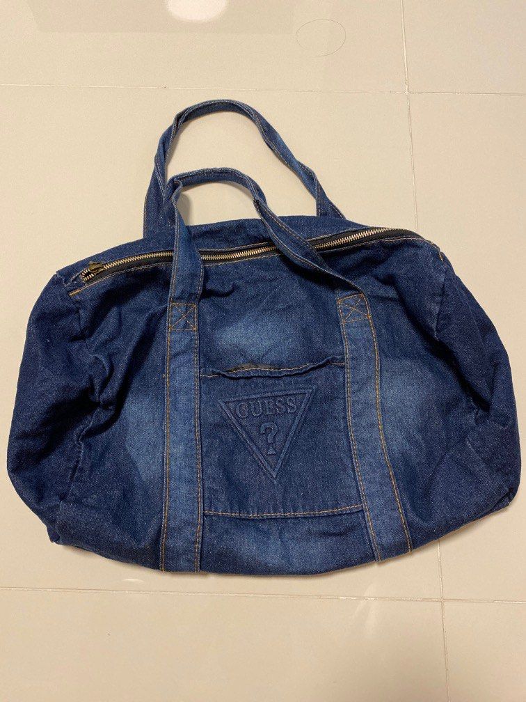 Guess denim duffle bag cheap