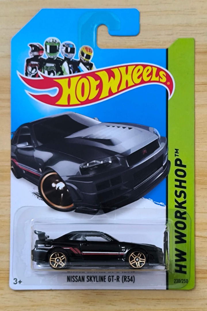 Wheels Hot (R34) Skyline GT-R ミニカー Nissan