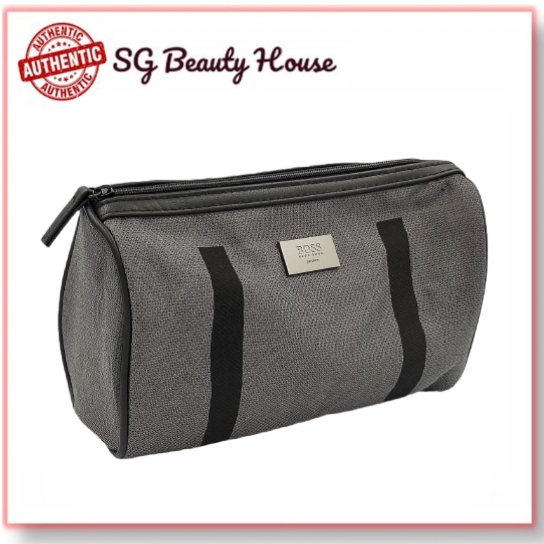 HUGO BOSS MAN GREY TOILETRY POUCH Men s Fashion Bags Belt bags
