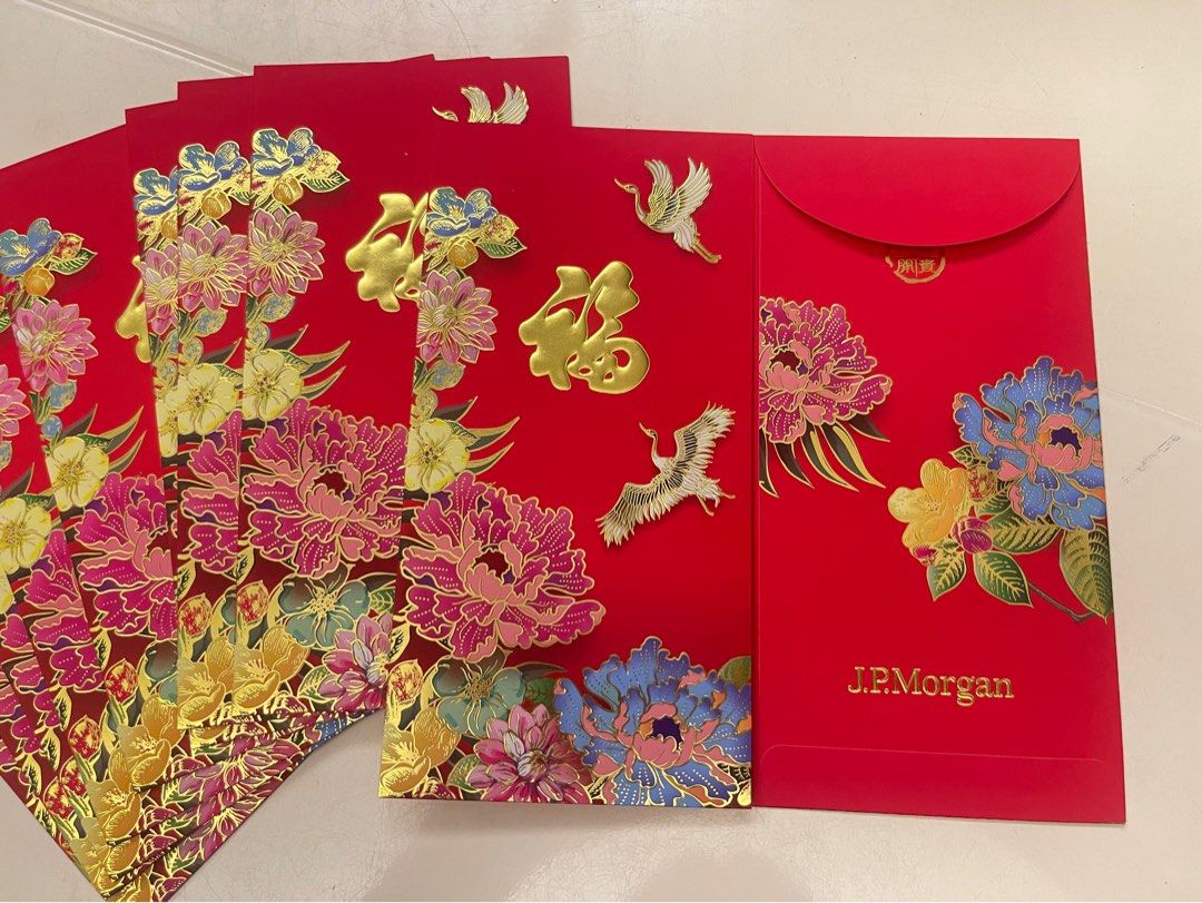 [sold] JP Morgan Red Packet 2024 / 10 pieces / Long Packet /Ang Pow ...