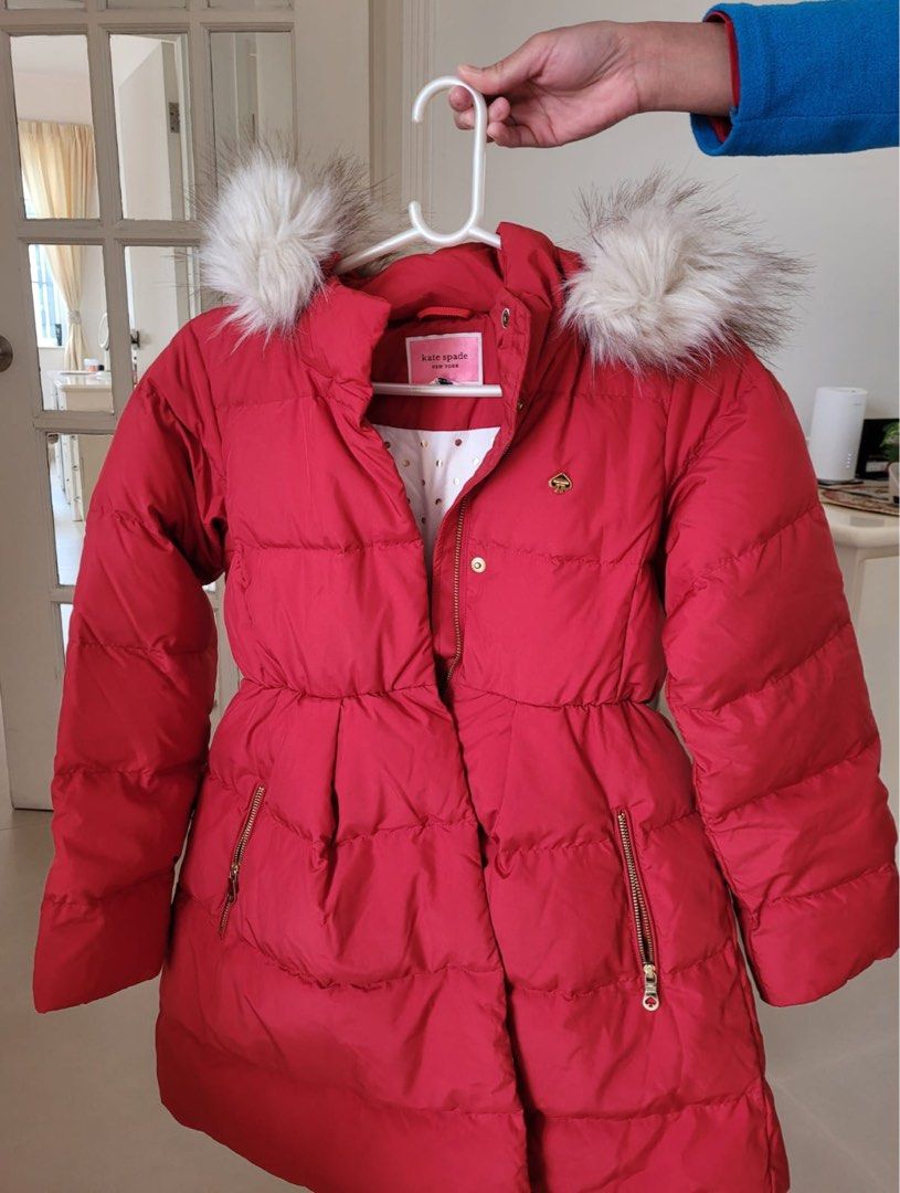 Kate Spade red kids winter jacket 140