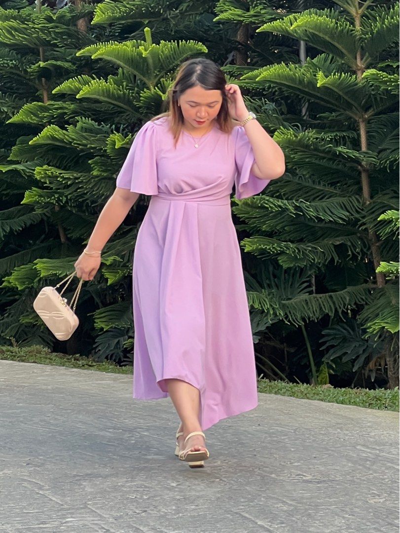 Lilac Purple Dress (Category: Dresses) located in Quezon City. Submitted by heyblanca (Listing ID 1283164839, Image 1). Description: Shoulder 14.6 Length 52 Bust 38.6 Waist 32.3 My measurements Shoulder 15 Bust 36 Waist 32 Height 5’1.