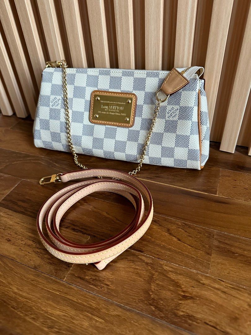 Louis Vuitton Damier Azur Eva Clutch cum Sling Bag