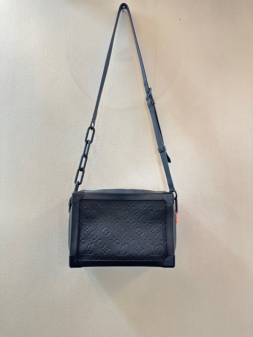 Louis Vuitton Soft Trunk (Virgil Abloh-designed) (Category: Luxury Bags & Wallets) located in Pasig City. Submitted by grfld08 (Listing ID 1283150639, Image 2). Description: Louis Vuitton Soft Trunk (RARE) Designed by Virgil Abloh Color: Black Leather: Taurillon Condition: 8/10 Purchased locally at LV Greenbelt.