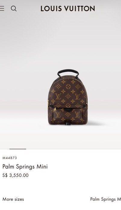 Louis vuitton palm springs mini availability clearance