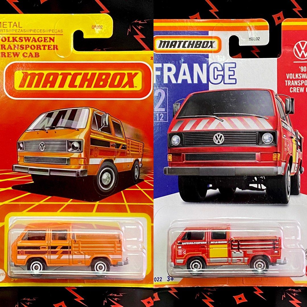 Matchbox Volkswagen Transporter Crew Cab size to Hot Wheels VW T1 Hobbies Toys Toys Games on Carousell