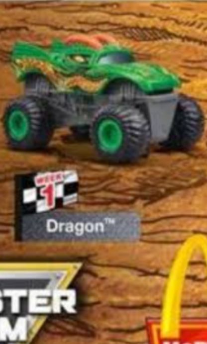 Monster jam shop happy meal 2018