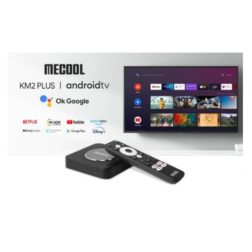 MECOOL KM2 Plus, MECOOL KM2 Plus Google & NetFlix Certified Android TV Box  Powered by S905X4-B Quad-Core A55 CPU with AV1 HDR. Dolby Audio and  Chromecast. Built-in