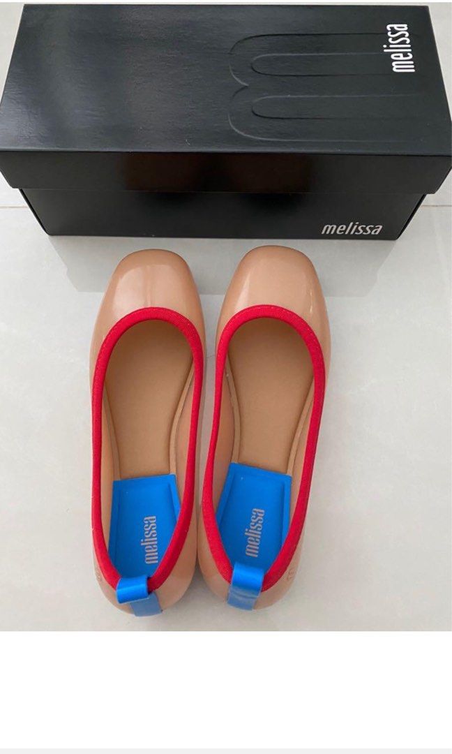 Melissa Lance AD Beige Red Blue Women s Fashion Footwear Flats