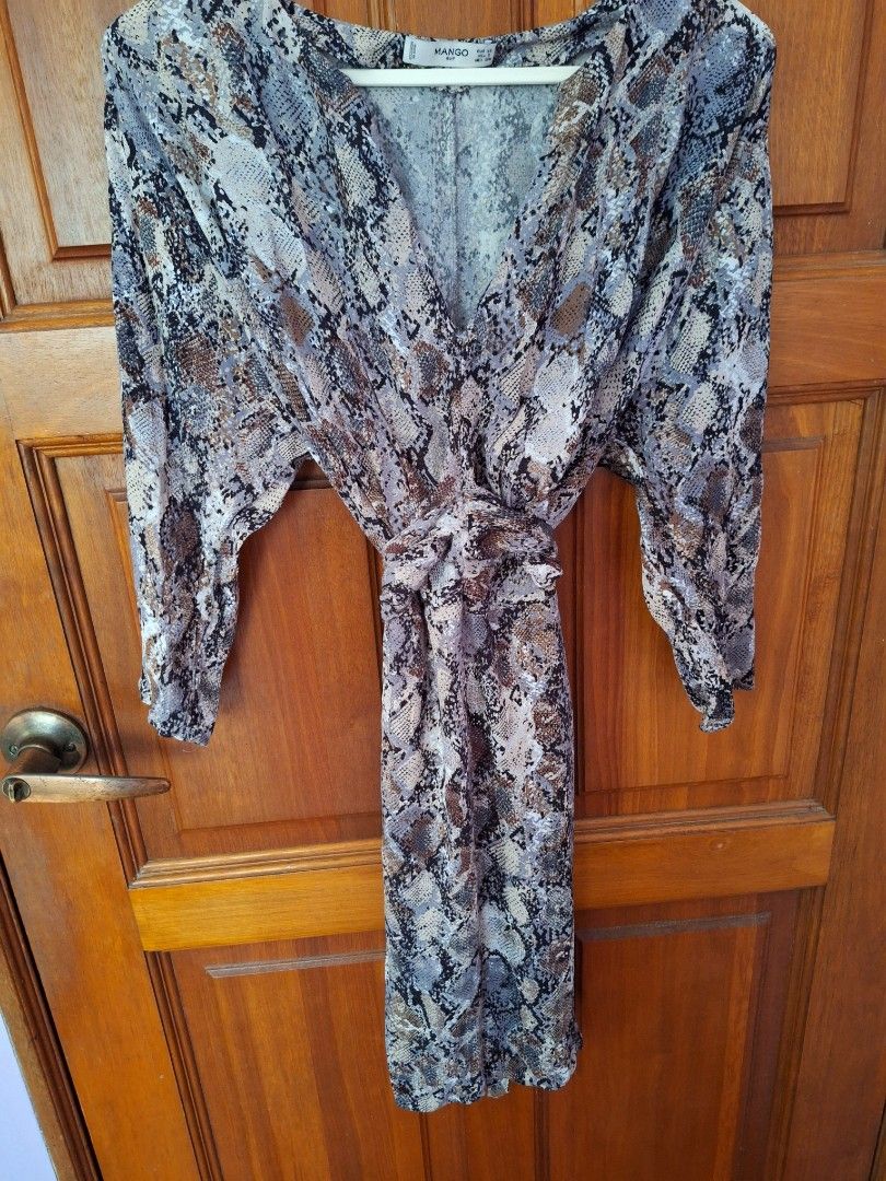 Mango snakeskin dress top