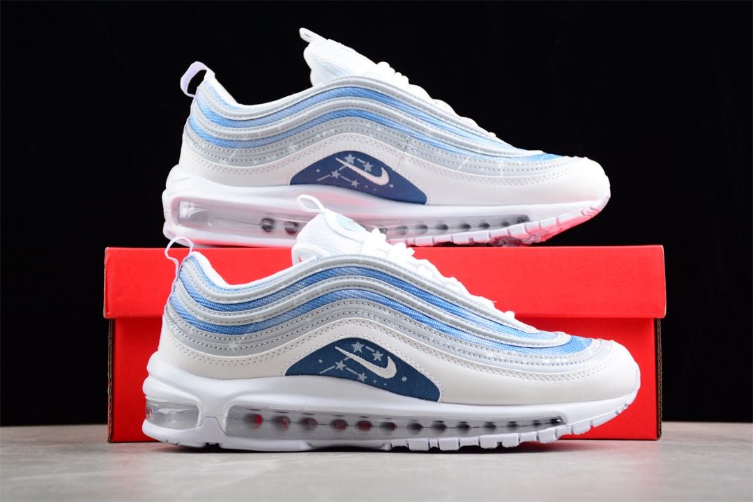 NIKE Air Max 97 White Blue star shoes Euro 36 45 Women s Fashion