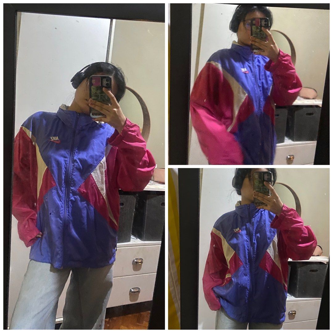Pink and purple nike windbreaker sale
