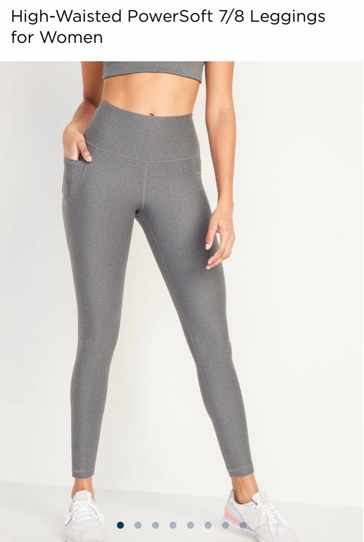 High-Waisted PowerSoft Ribbed 7/8 Leggings