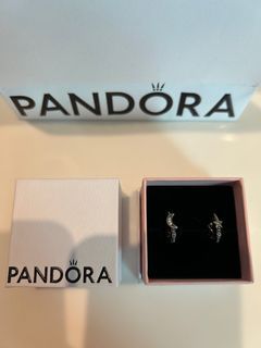 Pandora Crescent Moon & Star Earrings