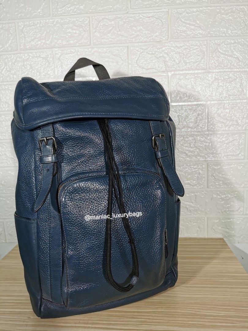 Preloved Backpack COACH HENRY Backpack in Pebble Leather Fesyen Wanita Tas Dompet di Carousell