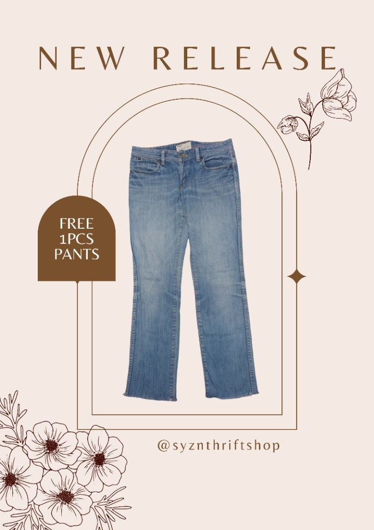 Premium Cone Denim Jeans kaki bulus, Women's Fashion, Bottoms