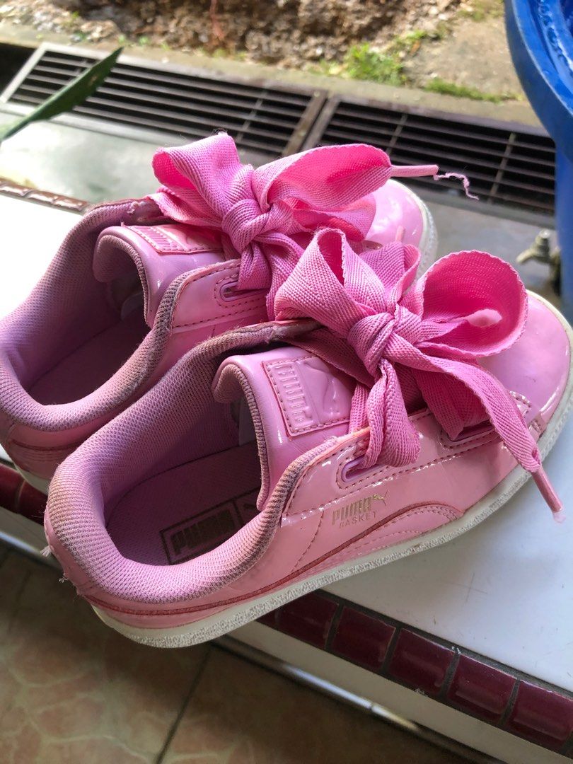 Puma pink ribbon shoes Babies Kids Babies Kids Fashion on