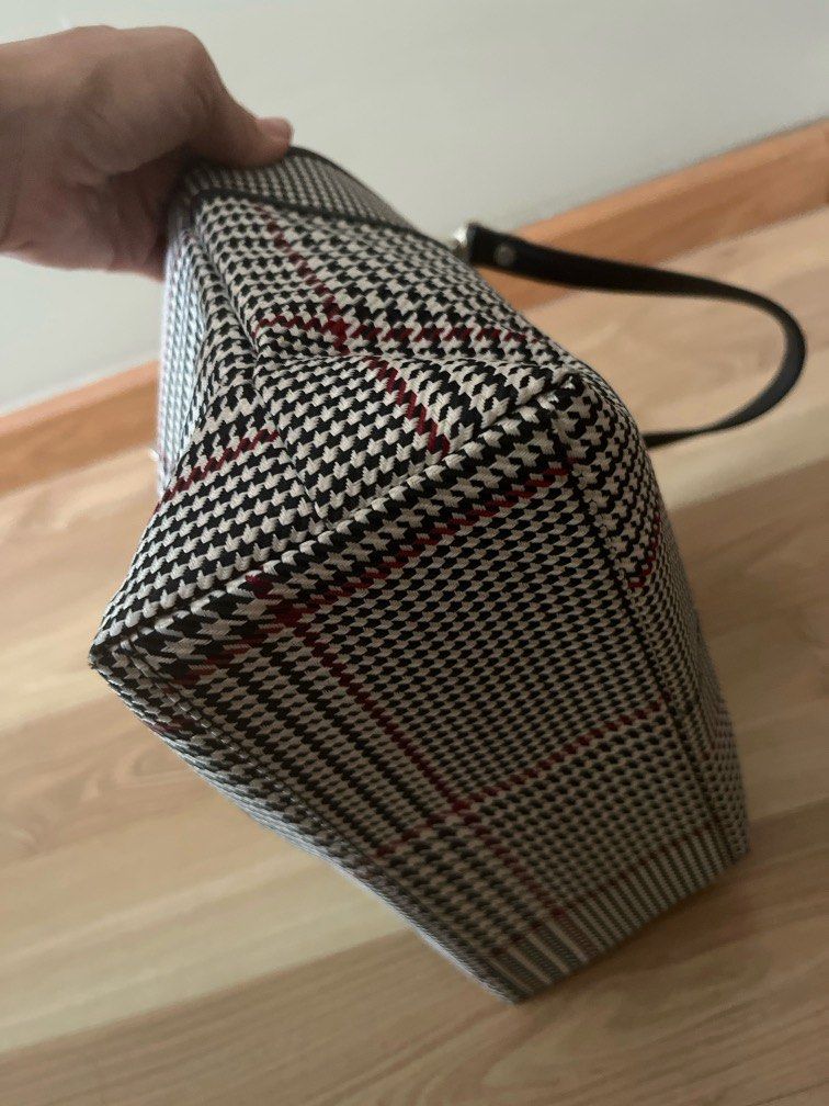 Ralph Lauren tote shoulder bag houndstooth Women s Fashion Bags