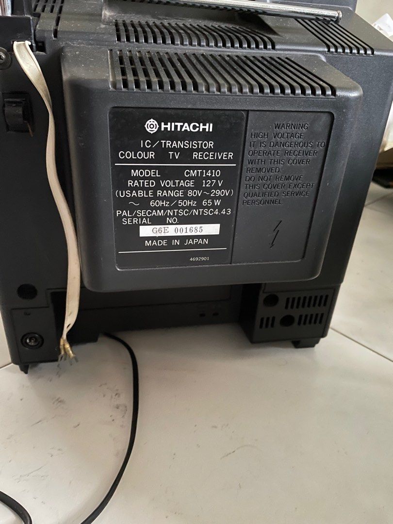Rare Retro made in Japan Hitachi 14 inch crt tv in working condition ...