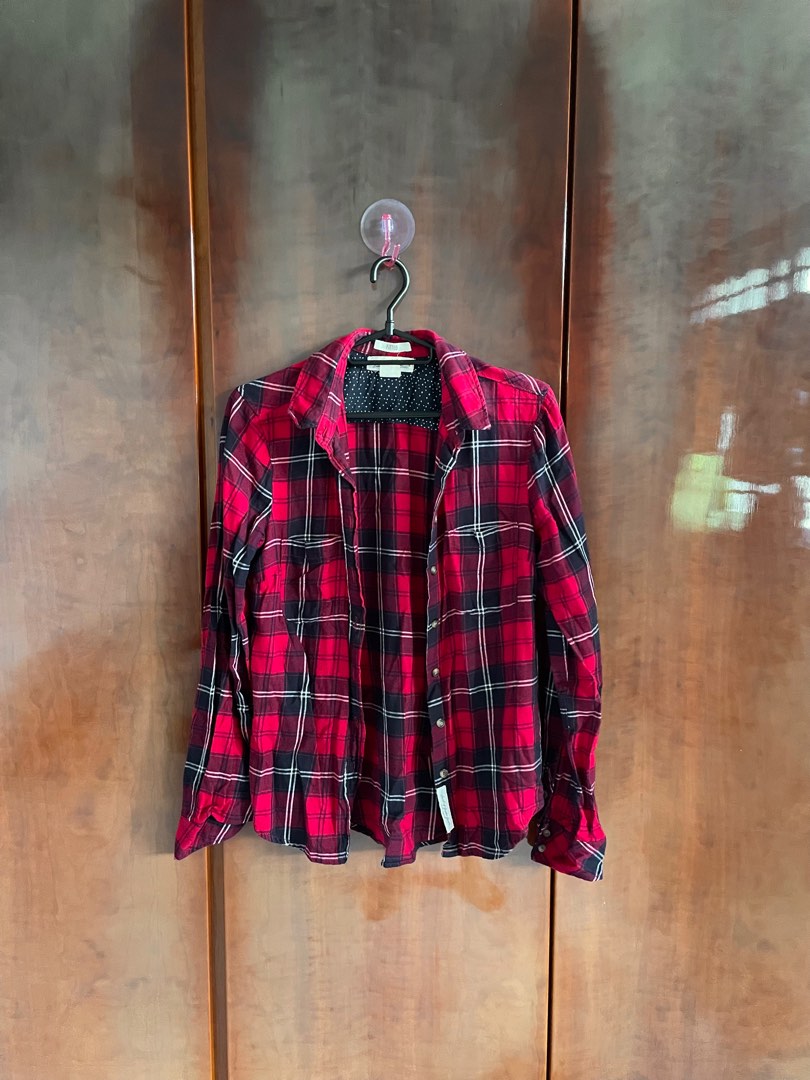 Red and black checkered shirt