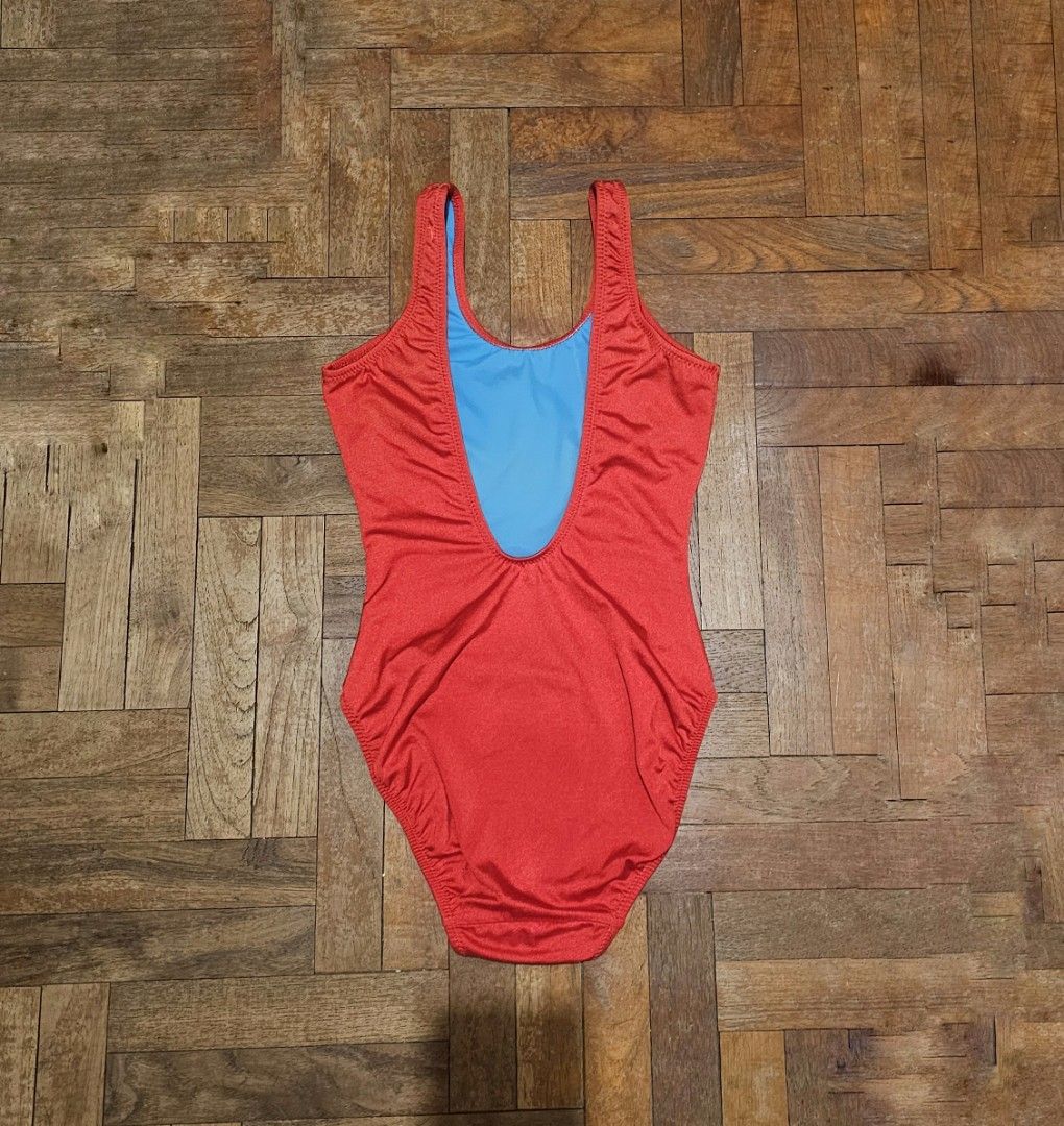 Red one piece lifeguard bathing suit on sale