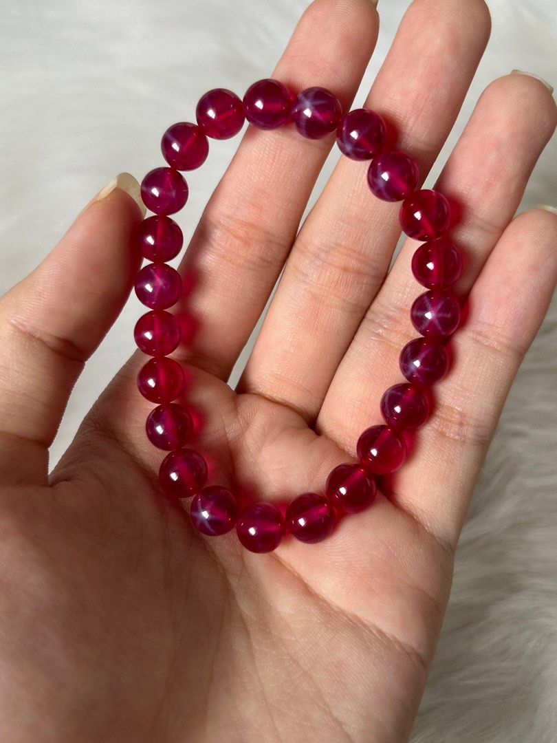 Red crystal bracelet on sale