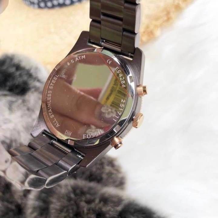 RESTOCK ORIGINAL FOSSIL BOYFRIEND BROWN DIAL TWO TONE STEEL LADIES WATCH ES4284