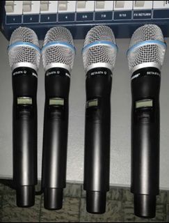 RUSH SALE!!! 4 in 1 Wireless Microphone Shure Beta 87a (Very Good for Events, Celebration, Karaoke, & Worship Service)