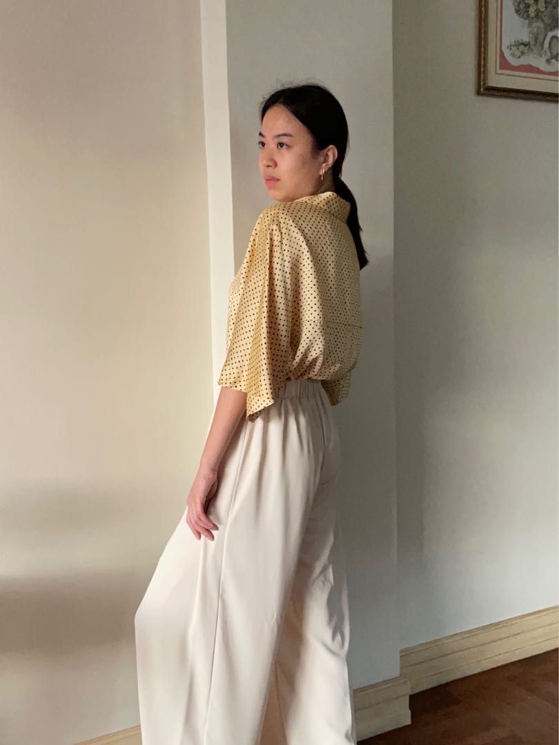 Silk Polkadot Button Down Top (Category: Blouses) located in Quezon City. Submitted by afterseason.ph (Listing ID 1283186882, Image 3). Description: .