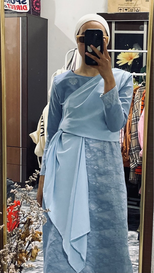 Songket dress Baby blue