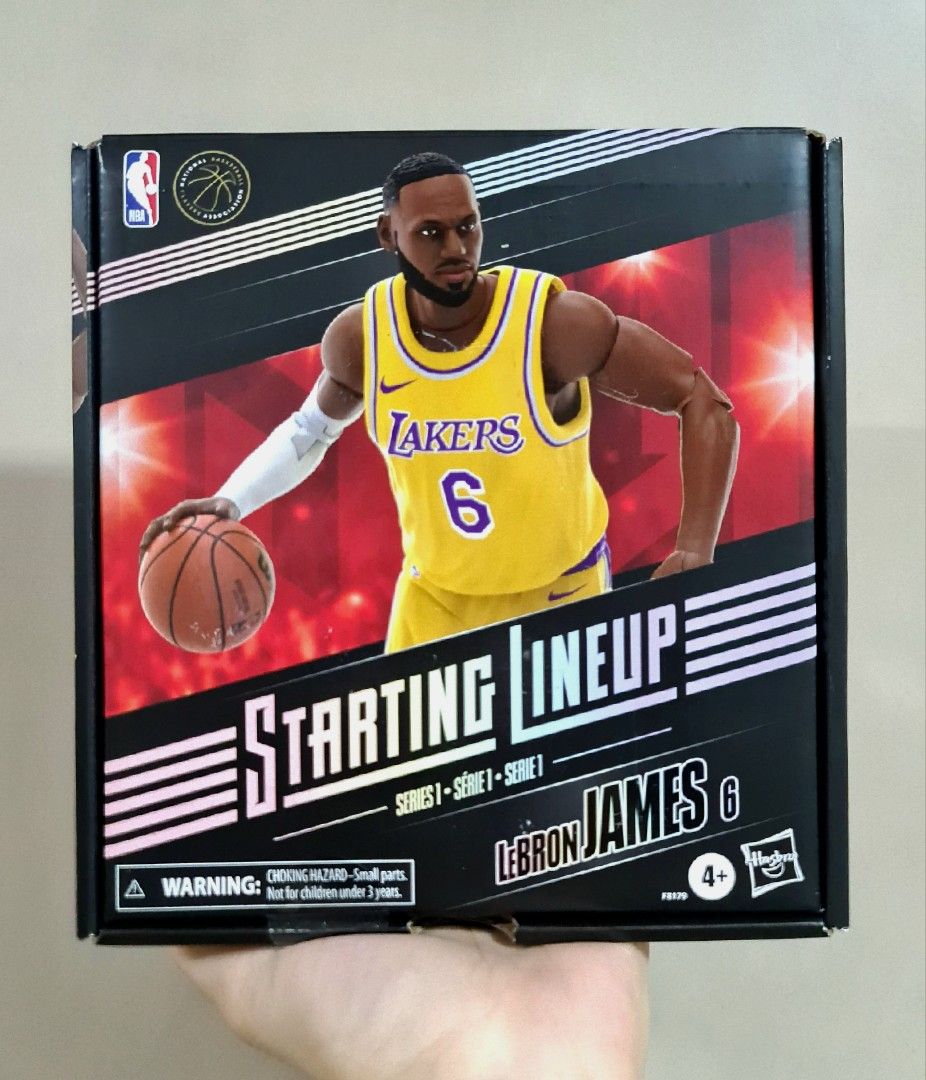Starting Lineup LeBron James NBA (Category: Figurines & Statues) located in Manila. Submitted by shelfinvaders (Listing ID 1283249986, Image 1). Description: Starting Lineup LeBron James - brand new, sealed - box condition not perfect (8.5/10) - comes with exclusive card inside MOP: BDO, BPI, GCash.