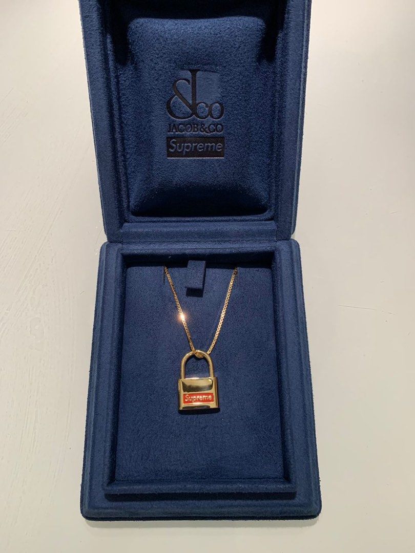 Supreme Jacob & Co 14k Yellow Gold Locket Necklace