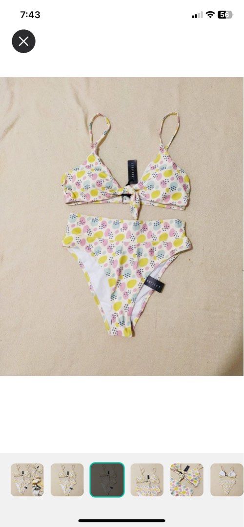 Swimsuit / swimwear 2-pc bikini (Category: Bikinis & Swimsuits) located in Basista. Submitted by chiemvansorcas.2020 (Listing ID 1283251304, Image 1). Description: Bought brand new from a fellow carouseller who sells legit swimwears. Still with tag. Rfs: big on me. Looking for an xs sise :( This so pretty in actual. Color combination is also perfect..