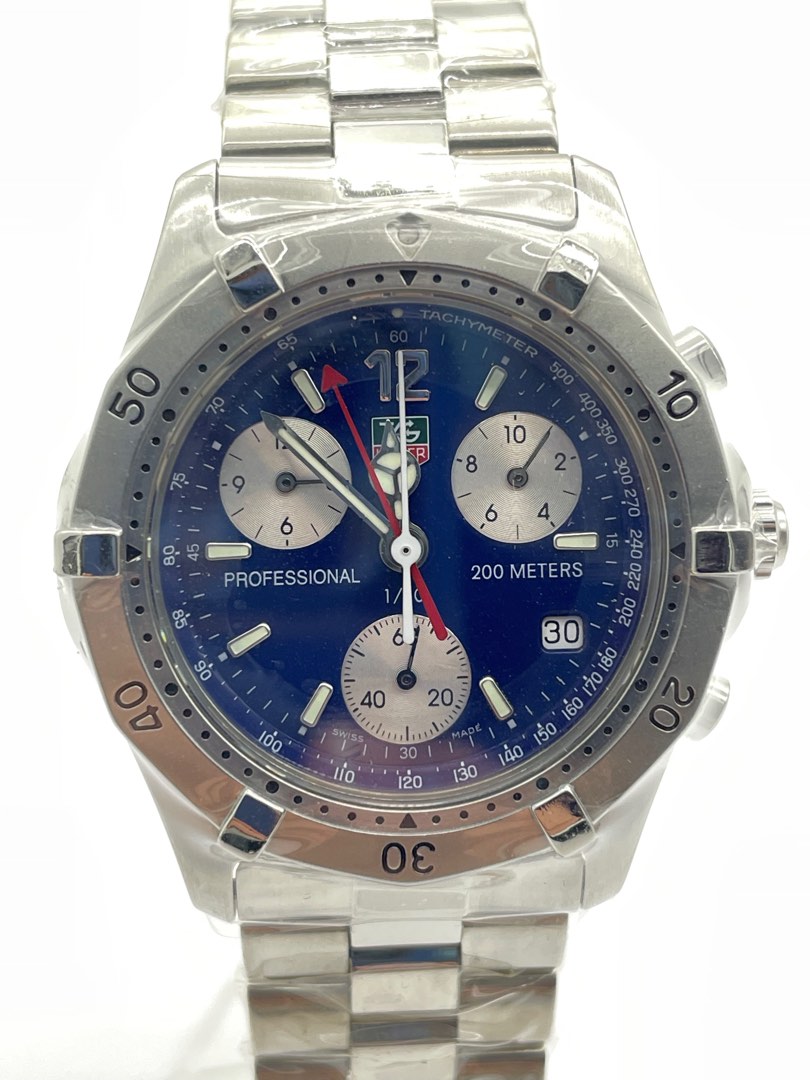 Tag Heuer 2000 Professional CK1112 39mm Chronograph Quartz Blue Dial Watch Men s Fashion Watches Accessories Watches on Carousell