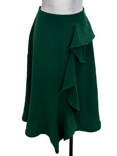 Ruffle Trim Knot Side Wrap Skirt