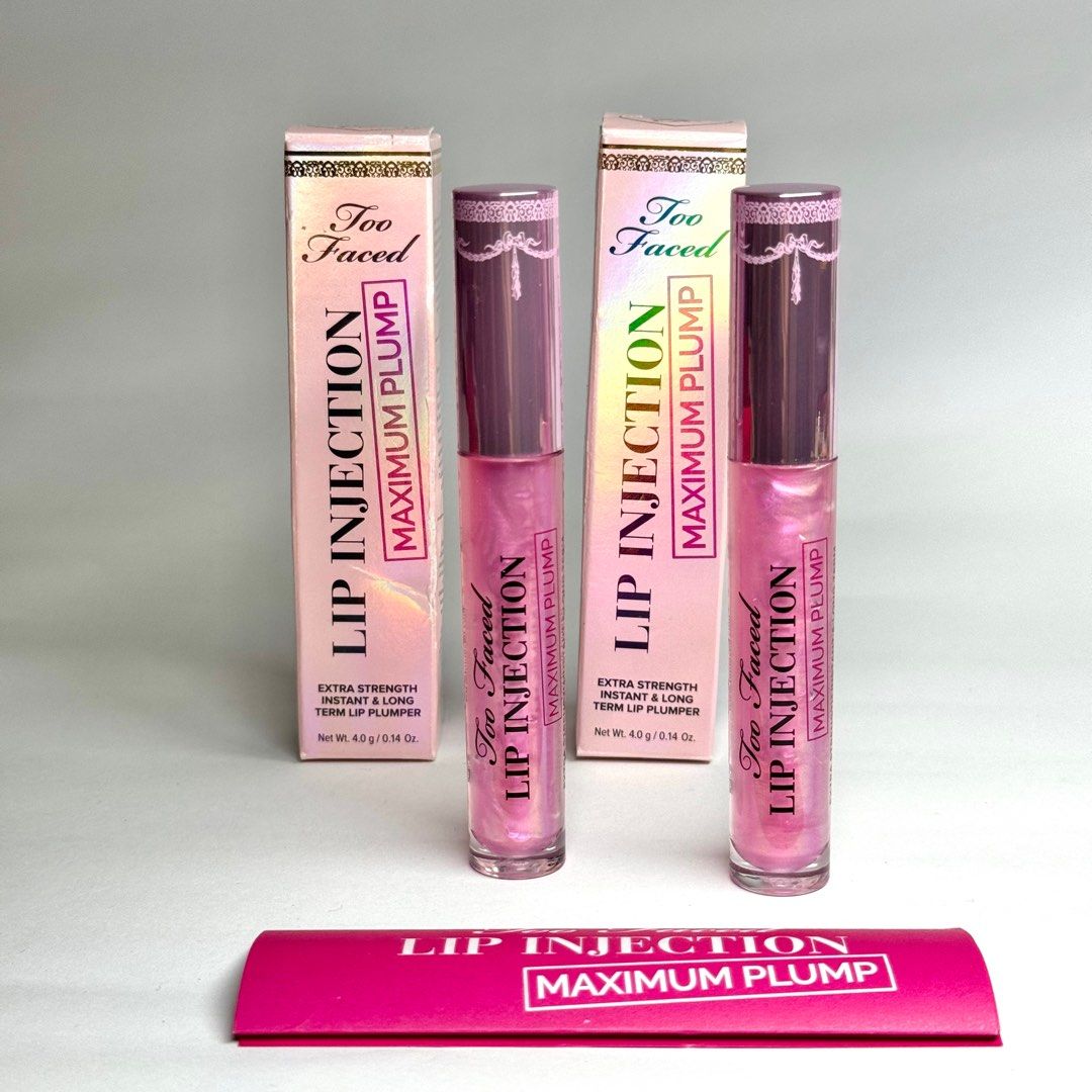 Too Faced Lip Injection Maximum Plump (Category: Makeup) located in Santa Maria. Submitted by grave.ty (Listing ID 1283142942, Image 1). Description: Extra Strength Instant & Long Term Lip Plumper 98% Lips looking re-volumized after 1 week Price per piece! 2 stocks available Authentic 💯 Complete with box See photos for more details 💌Message for orders or offers Shipping via Flash Express ₱60-₱80 pesos shipping fee only .