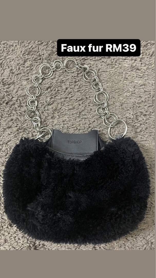 Topshop faux fur shoulder Women s Fashion Bags Wallets