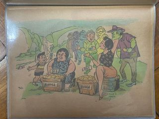 Vintage Antique Print - Menny E. Martin Pilipino Komiks - Kelot “Little Hut” Funny Photos