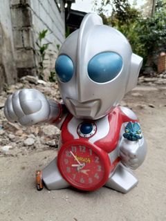 Vintage BIG Ultraman Powered Alarm Clock Alien Baltan Antique Retro | Imported japan