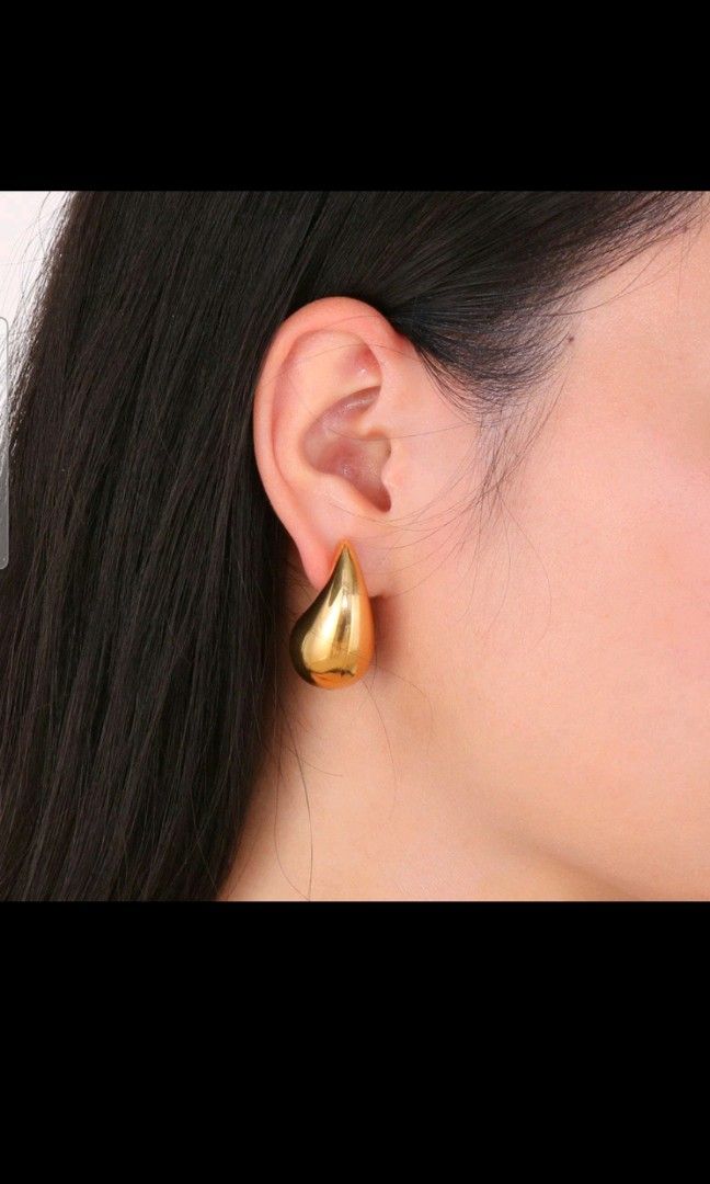 Vintage Gold Silver Chunky Dome Drop Earrings Women s Fashion
